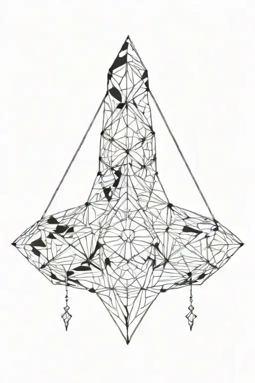 sternum tattoo geo symteric shapes tattoo design idea