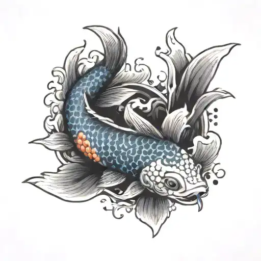 koi fish tattoo design idea