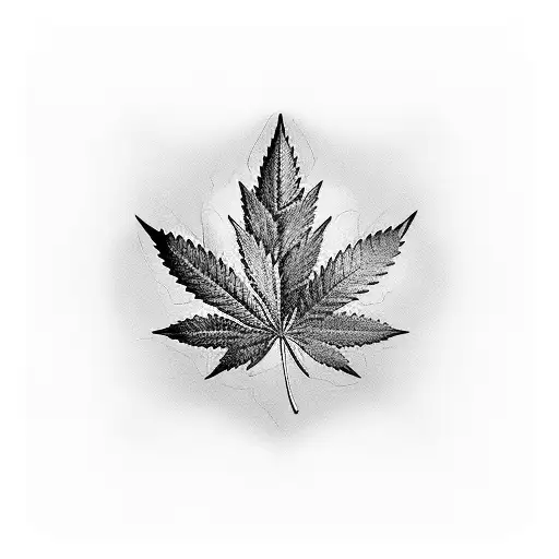 weed leaf behind holy cross tattoo design idea
