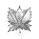 holy cross with weed leaf tattoo design idea