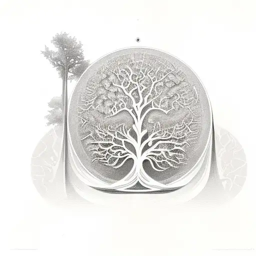 tree of life, hourglass, 1959,1959,1984,1991 tattoo design idea