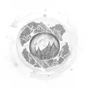  yggdrasil, hourglass, passing time, sun, moon  Family Tree tattoo design idea