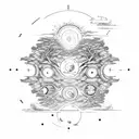  yggdrasil, hourglass, passing time, sun, moon  Family Tree tattoo design idea