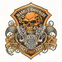 harley davidson bar and shield tattoo design idea