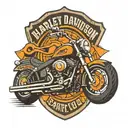 harley davidson bar and shield tattoo design idea