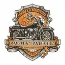 harley davidson bar and shield tattoo design idea