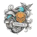 harley davidson bar and shield tattoo design idea