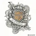 harley davidson bar and shield tattoo design idea