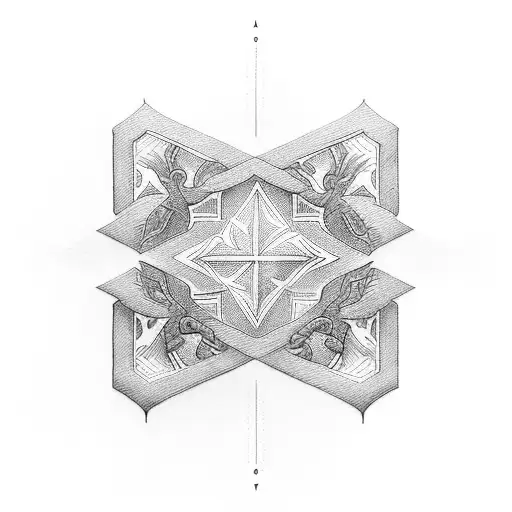 Christianity symbols tattoo design idea