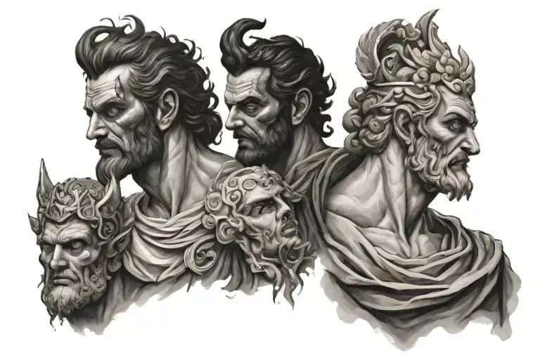 hades Greek god tattoo design idea