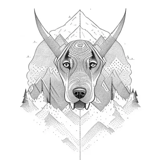 Summarized Description: The Norwegian Ridgeback is a majestic creature with scales resembling rugged mountain peaks, win tattoo design idea