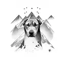 Summarized Description: The Norwegian Ridgeback is a majestic creature with scales resembling rugged mountain peaks, win tattoo design idea