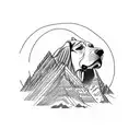 Summarized Description: The Norwegian Ridgeback is a majestic creature with scales resembling rugged mountain peaks, win tattoo design idea