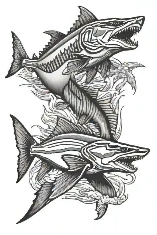 snook, blue crab, shark, Philadelphia eagle soaring, Philadelphia Phillies  tattoo design idea