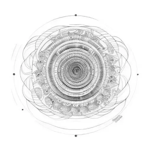 fibonacci sequence spiral tattoo design idea