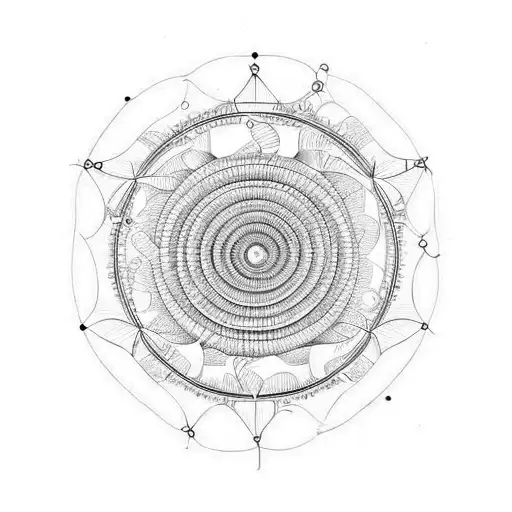 fibonacci sequence spiral in the sahpe of dna helix tattoo design idea