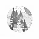 Forest tattoo design idea