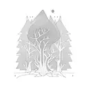 Forest tattoo design idea