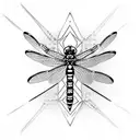 cute dragonfly  tattoo design idea