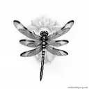 cute dragonfly  tattoo design idea