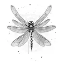 cute dragonfly  tattoo design idea