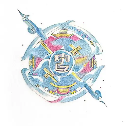 gemini zodiac symbol tattoo design idea