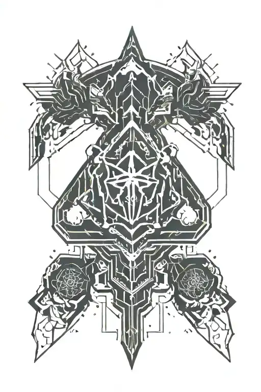 Warframe Mesa Prime tech  tattoo design idea