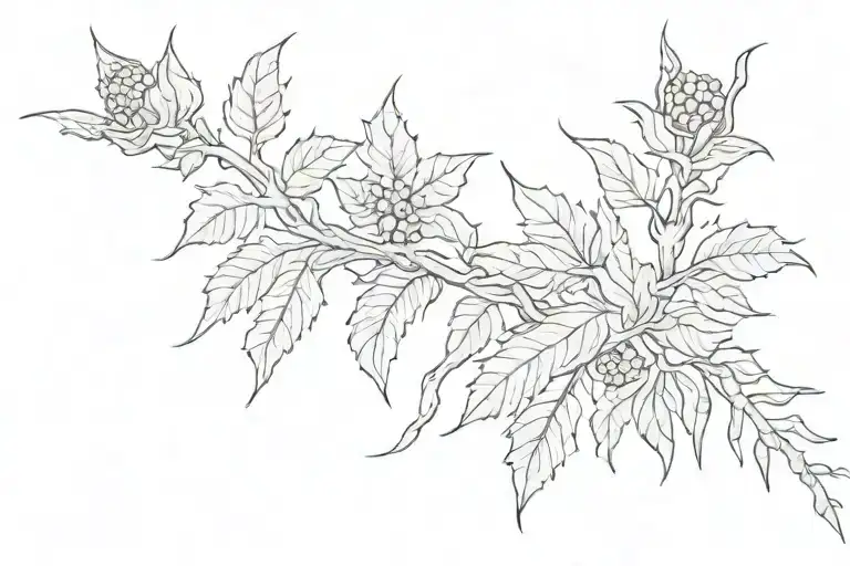 Thorn Bush Tattoo wrapped tattoo design idea