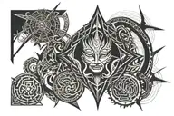 shiva trident tattoo design idea