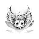 Little devil wings aesthetic cute for back tattoo design idea