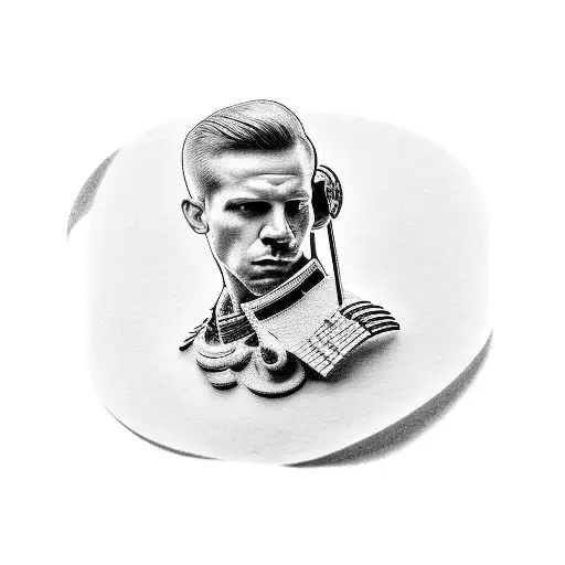 piano, football, discipline, military, french, politics, weights tattoo design idea