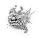 drift car tattoo design idea