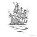 sunken ship tattoo design idea