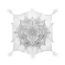 detailed gothic geometric filler tattoo design idea