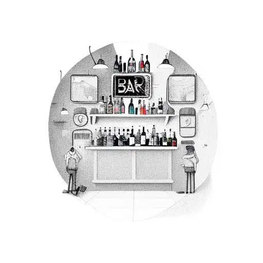 bar named the upside  tattoo design idea