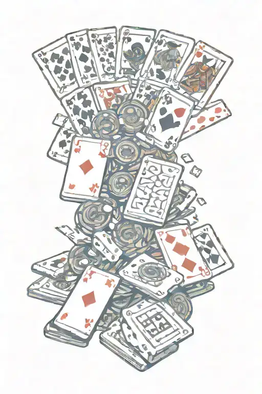 Gambling your life tattoo design idea