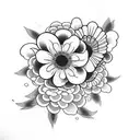 Flower tattoo design idea