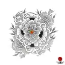 Flower tattoo design idea