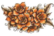 flowers wrapped tattoo design idea