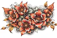 flowers wrapped tattoo design idea