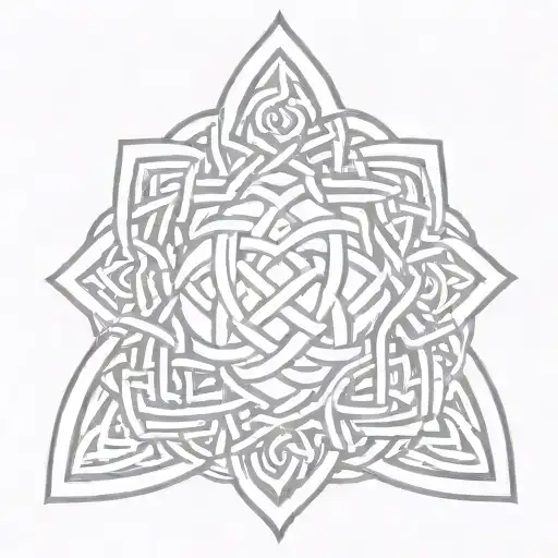 Celtic father and daughter knot tattoo design idea
