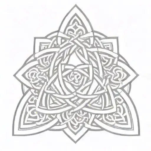 Celtic father and daughter knot tattoo design idea