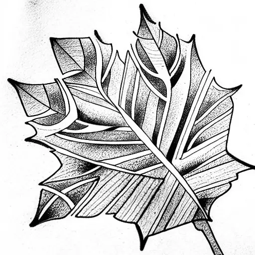 Leaf tattoo design idea