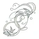 deep waters run deep tattoo design idea