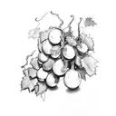 Motorcucle and Grape vines tattoo design idea