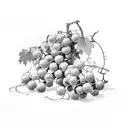 Motorcucle and Grape vines tattoo design idea