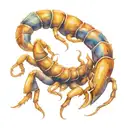 scorpion in water darken everything tattoo design idea