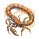 scorpion in water darken everything tattoo design idea