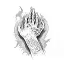 zombie hand  tattoo design idea