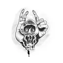 zombie hand  tattoo design idea